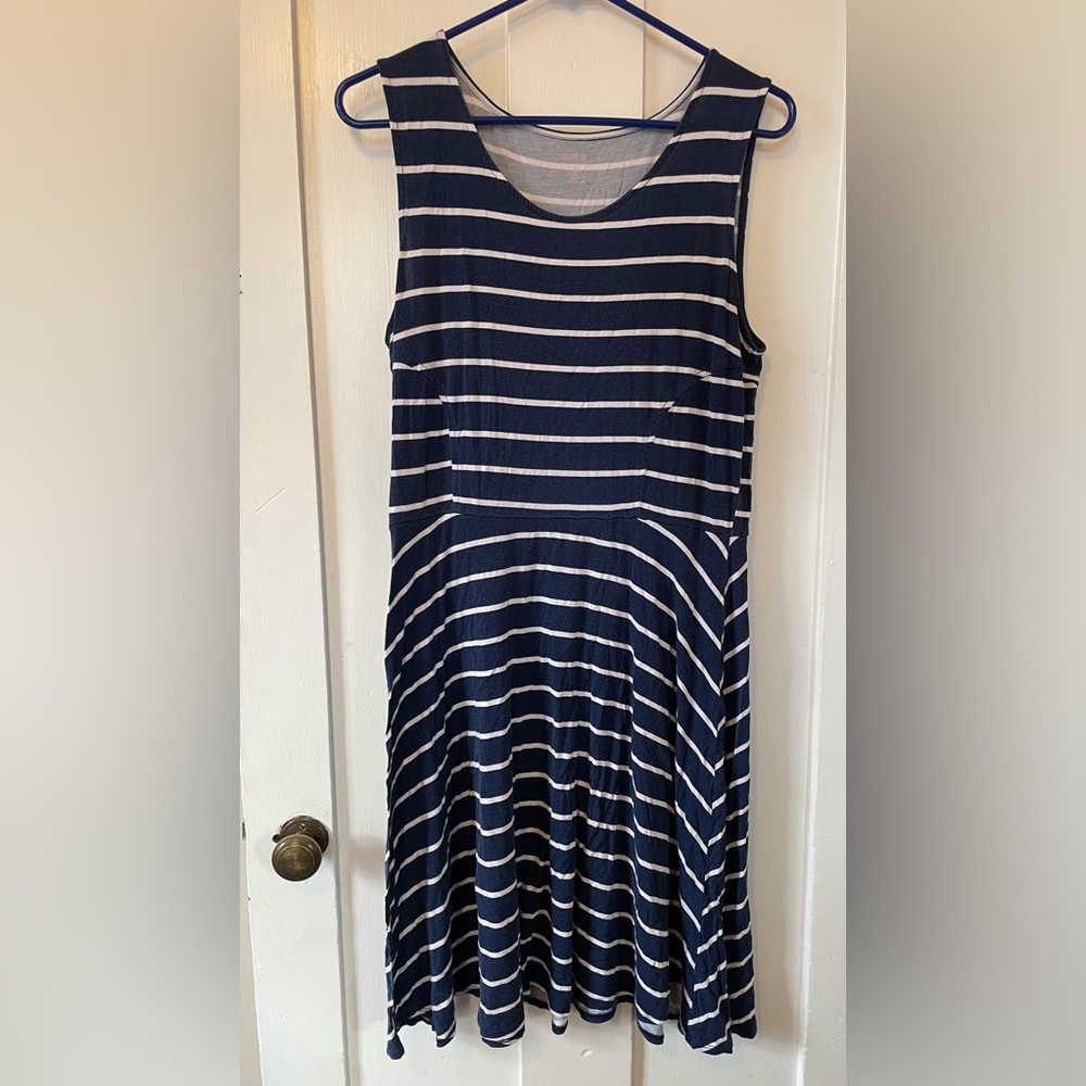 Blue/White Striped Dress